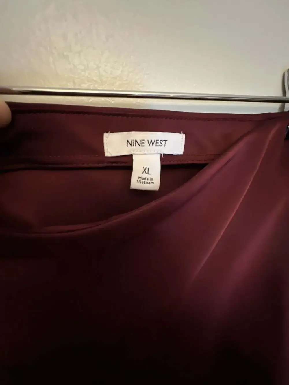 Women's Satin Midi Skirt in Burgundy